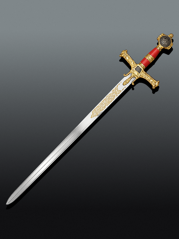 IMG 12 Impressive King Solomon 47" Sword with Display Plaque - Image 2