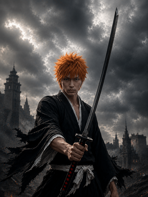 Ichigo Kurosaki Zangetsu katana sword Ichigo Kurosaki Zangetsu katana sword